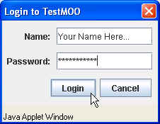 Screenshot: Login Window