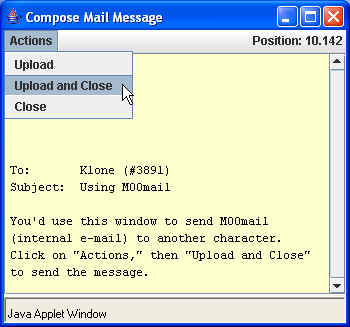 Screenshot: Mail Message Window